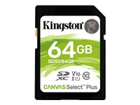 KINGSTON 64GB SDXC Canvas Select Plus 100R C10 UHS-I U1 V10