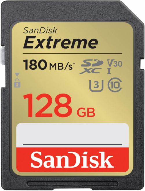 SanDisk Extreme SDXC 128GB 180/90 MB/s V30 UHS-1 U