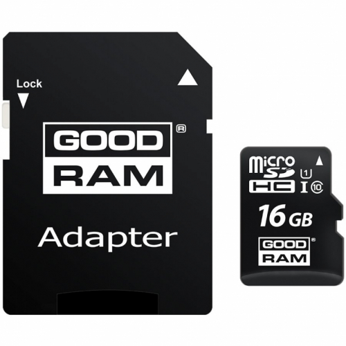 GOODRAM 16GB MICRO CARD cl 10 UHS I + adapter, EAN: 5908267930137
