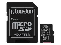 KINGSTON 512GB micSDXC Canvas Select Plus 100R A1 C10 Card + ADP