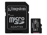 KINGSTON 128GB micSDXC Canvas Select Plus 100R A1 C10 Card + ADP