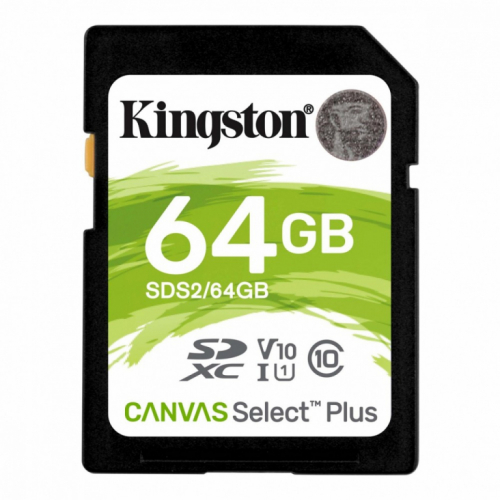 Kingston SD card 64GB Canvas Select Plus R100MB/s