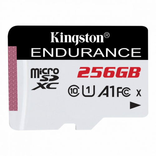 Kingston microSD card 256GB Endurance 95/45MB/s C10 A1 UHS-I for 24x7 Recording Surveillance