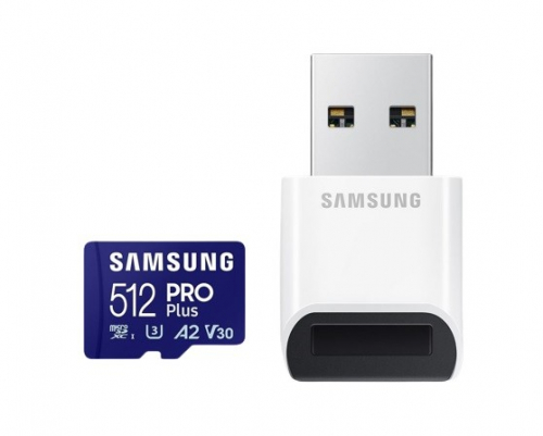 Samsung Memory card microSD PRO+ Plus MB-MD512SB/WW 512GB + reader