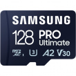 Samsung PRO Ultimate MB-MY128SA - Flash memory card (SD adapter included) - 128 GB - blue - Read 200MB/s - Write 130MB/s