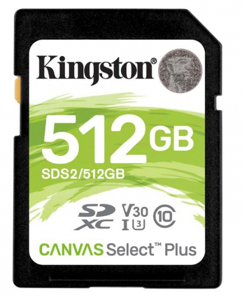 Kingston Memory card SD 512GB Canvas Select Plus