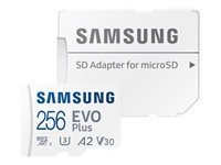 Samsung EVO Plus MB-MC256KA - Flash memory card (microSDXC to SD adapter included) - 256 GB - Read Up to 130 MB/s