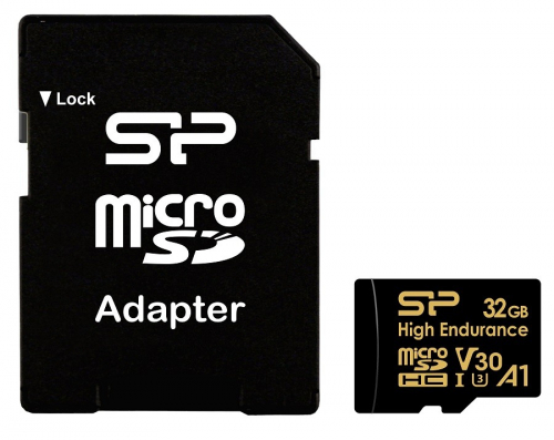 Silicon Power Memory card microSDHC High Endurance 32GB V30 UHS-1 U3 A1 24/7 + ADAPTER microSD-SD