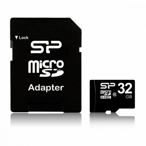 Silicon Power microSDHC card 32GB CLASS 10 + adapter