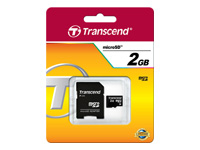 TRANSCEND Micro SD Card 2GB wit 1 adapter