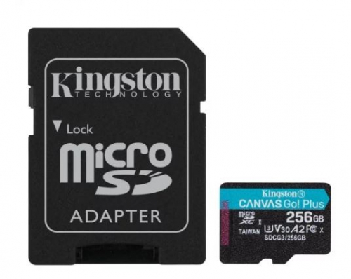 Kingston Memory card microSD 256GB Canvas Go Plus 170/90MB/s Adapter