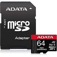 MEMORY MICRO SDXC 64GB W/ADAP./AUSDX64GUI3V30SHA2-RA1 ADATA