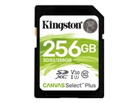 KINGSTON 256GB SDXC Canvas Select Plus 100R C10 UHS-I U3 V30