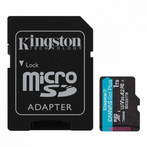 Kingston microSD 1TB Canvas Go Plus 170/90MB/s adapter