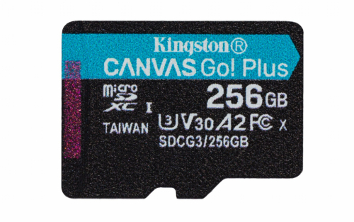 Kingston Technology 256GB microSDXC Canvas Go Plus 170R A2 U3 V30 Single Pack w/o ADP