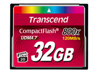 TRANSCEND 32GB CF Card 800X TYPE I