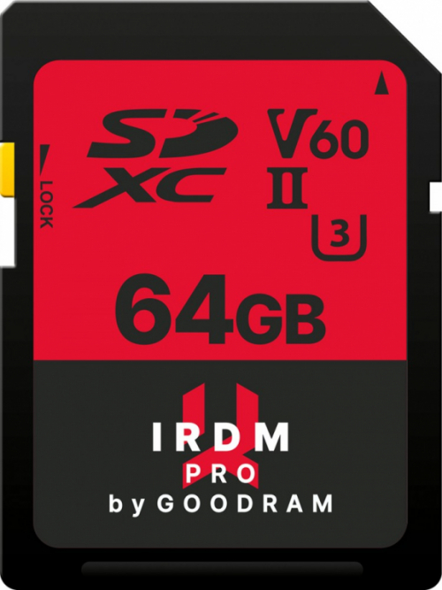 GOODRAM Memory card SDXC Iridium PRO 64GB V60 UHS-II U3