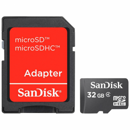 SANDISK 32GB microSDHC with adapter