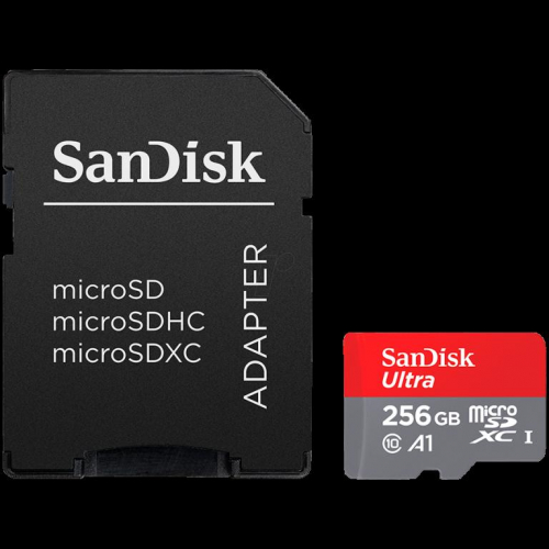 SanDisk Ultra microSDXC 256GB + SD Adapter 150MB/s  A1 Class 10 UHS-I, EAN: 619659200565