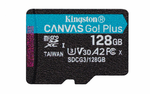 Kingston Technology 128GB microSDXC Canvas Go Plus 170R A2 U3 V30 Single Pack w/o ADP