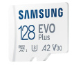 Samsung EVO Plus MB-MC128S - Flash memory card (microSDXC to SD adapter included) - 128 GB - white - Read Up to 160 MB/s - Write Up to 120 MB/s