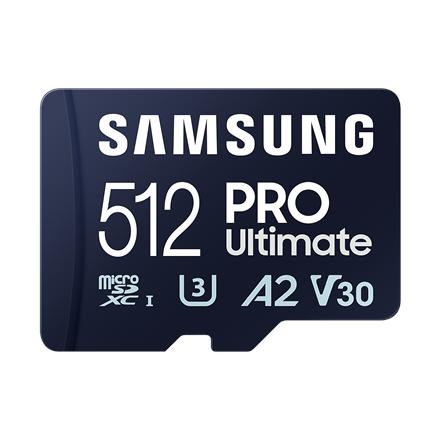 Samsung | MicroSD Card with Card Reader | PRO Ultimate | 512 GB | microSDXC Memory Card | Flash memory class U3, V30, A2