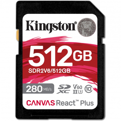 CARD Kingston 512GB Canvas React Plus SDXC Klasse 10 UHS-II U3 V60