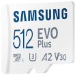 Samsung EVO Plus MB-MC512KA - Flash memory card (microSDXC to SD adapter included) - 512 GB - Read Rate Up to 130 MB/s