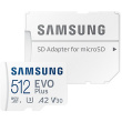 Samsung EVO Plus MB-MC512KA - Flash memory card (microSDXC to SD adapter included) - 512 GB - Read Rate Up to 130 MB/s