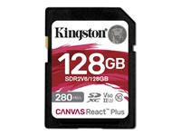 KINGSTON 128GB Canvas React Plus SDXC UHS-II 280R/100W U3 V60 for Full HD/4K