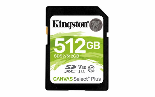 Kingston Technology Canvas Select Plus memory card 512 GB SDXC Class 10 UHS-I