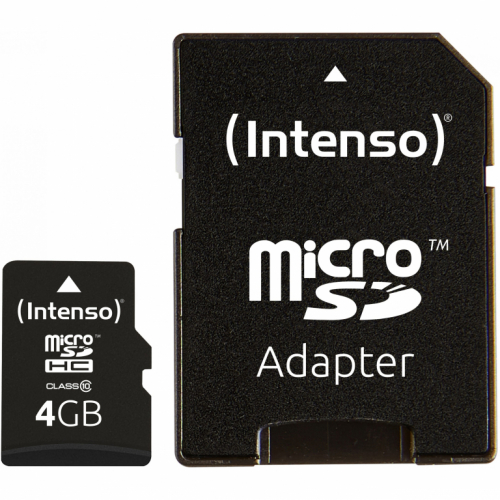 CARD 4GB Intenso 3413450 MicroSDHC Class 10 20MB/s inkl. Adapter