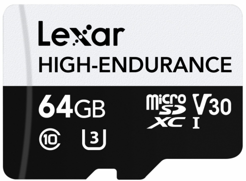 Lexar microSD card 64GB C10 A1 U3 V30 100/35MB/s CL10 adapter