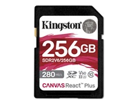 KINGSTON 256GB Canvas React Plus SDXC UHS-II 280R/150W U3 V60 for Full HD/4K