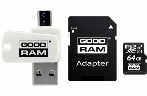 Goodram  All in one  M1A4-0640R12 memory card 64 GB MicroSDXC Class 10 UHS-I +  The card reader