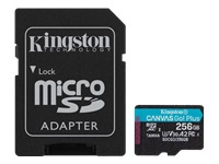 KINGSTON 256GB microSDXC Canvas Go Plus 170R A2 U3 V30 Card + ADP