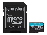 KINGSTON 512GB microSDXC Canvas Go Plus 170R A2 U3 V30 Card + ADP