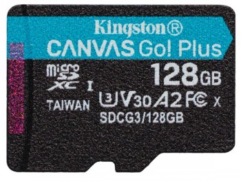 KINGSTON 128GB CANVAS GO! PLUS MICROSD CL10 UHS-I U3