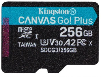 KINGSTON 256GB CANVAS GO! PLUS MICROSD CL10 UHS-I U3