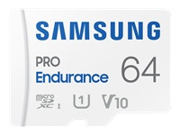 SAMSUNG PRO Endurance microSD Class10 64GB incl adapter R100/W30 up to 35040 hours