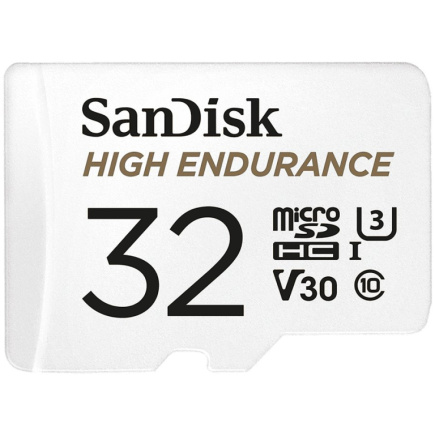 SanDisk MAX ENDURANCE microSDHC 32GB + SD Adapter 15,000 Hours