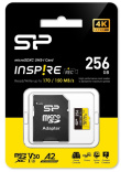 Silicon Power Memory card microSDXC Inspire 256GB UHS-I U3 A2 V30 4K TLC