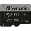 CARD 512GB Verbatim MicroHC Pro Class 10 + Adapter retail