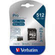 CARD 512GB Verbatim MicroHC Pro Class 10 + Adapter retail