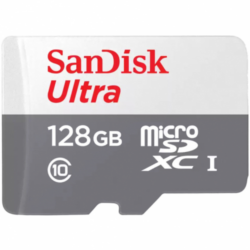 CARD 128GB SanDisk Ultra Lite White/Gray microSDXC 100MB/s Class 10 UHS-I 3x5 pack - Extended Capacity SD (MicroSDHC)