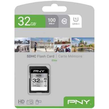 CARD PNY Elite - Flash-Speicherkarte - 32 GB - UHS-I U1 / Class10
