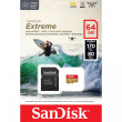 SanDisk Extreme - Flash memory card (microSDXC to SD adapter included) - 64 GB - read 170MB/s, write 80MB/s