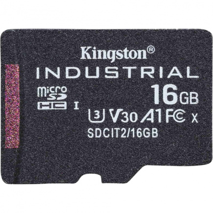CARD 16GB KINGSTON microHC Industrial C10 A1 pSLC Card Single Pack w/o Adapter