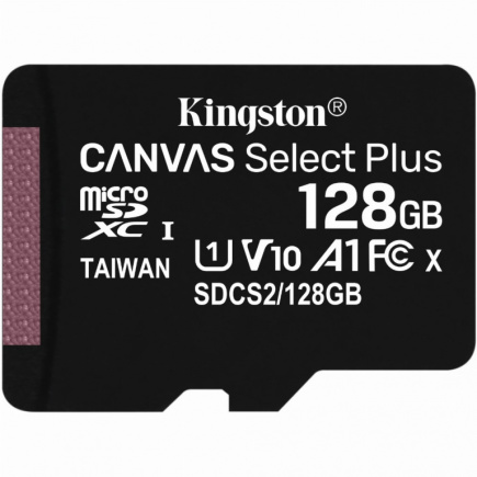 CARD 128GB Kingston Canvas Select Plus MicroSDXC 100MB/s +Adapter