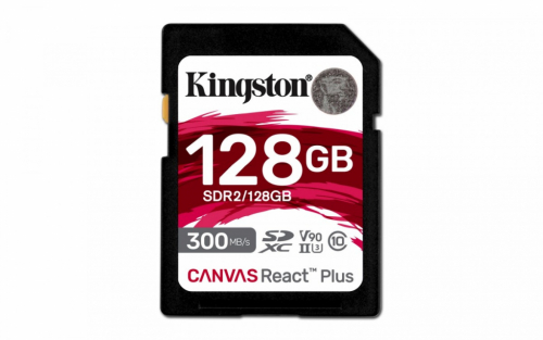 Kingston Memory card SD 128GB Canvas React Plus 300/260 UHS-II U3